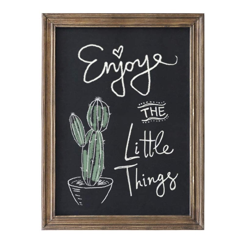 Emaison Rustic Magnetic Chalkboard Signs 16 x 20 inch Wood Framed Wall Hanging Display Board for Wedding, Bar, Kitchen, Brown - Image 1